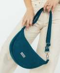 Mini ROGALIK  z nubuku ekologicznego w kolorze TURKUSOWYM